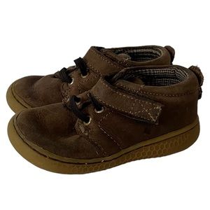 Livie & Luca Brown Leather Slip On Boy’s Dress Shoes Size 5